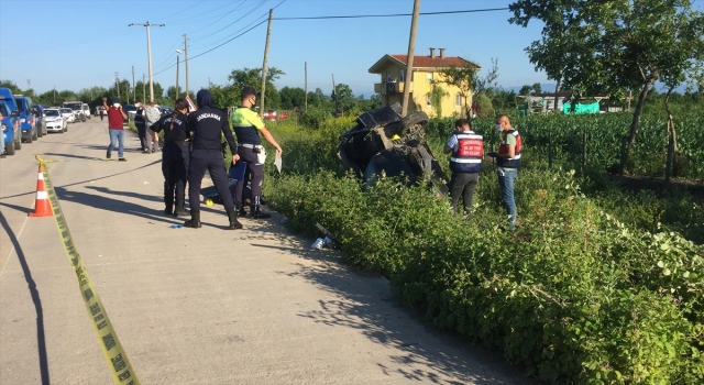 Samsun’da otomobil devrildi: 1 ölü, 3 yaralı