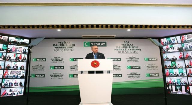 Cumhurbaşkanı Erdoğan Yeşilay Danışmanlık Merkezleri Ortak Açılış Töreni’ne katıldı: (1)