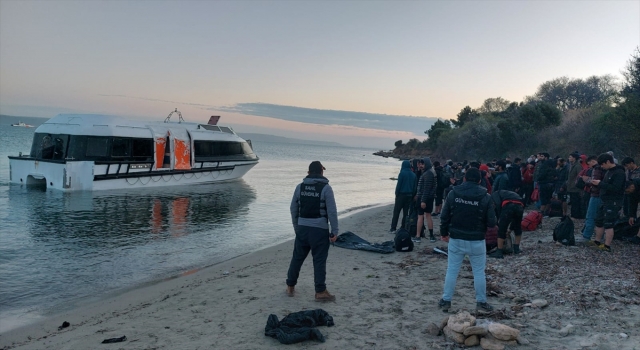 Çanakkale’de 123 düzensiz göçmen filikaya binmek üzereyken yakalandı