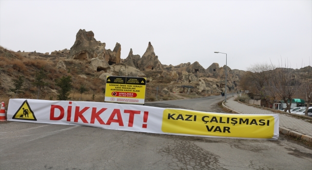 Kapadokya’da ulaşıma kapatılan yolun çevresindeki tarihi mekanlar kurtarılacak