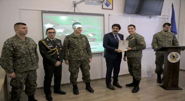 Türkçe öğrenen Bosna Hersekli askerlere sertifikaları takdim edildi