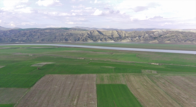 Elazığ’da suyun çekildiği baraj sahasındaki 83 yıllık tren istasyonu gün yüzüne çıktı