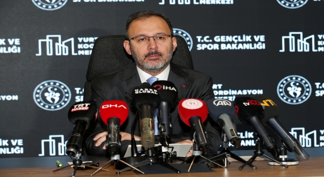 Gençlik ve Spor Bakanı Mehmet Muharrem Kasapoğlu: ”Yurtlarımız, yüz yüze eğitime devam eden öğrencilerimizin hizmetinde olacak.”