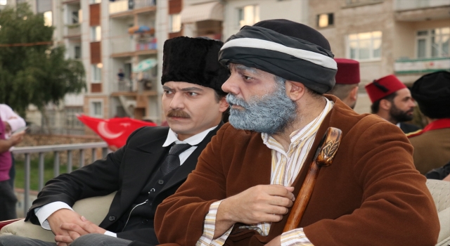Büyük Önder Mustafa Kemal Atatürk’ün Sivas’a gelişi temsili olarak canlandırıldı