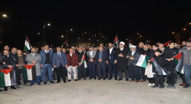 Ağrı’da Filistin’e destek yürüyüşü düzenlendi