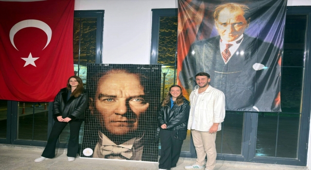 Sinop’ta 1881 parçadan Atatürk portresi oluşturuldu