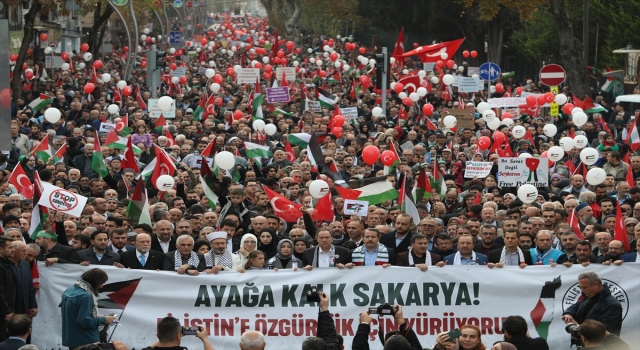Sakarya’da ”Filistin’e Özgürlük Yürüyüşü” düzenlendi