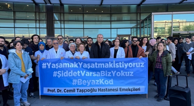 Şişli’de hastanede bir doktorun darbedilmesi meslektaşlarınca protesto edildi