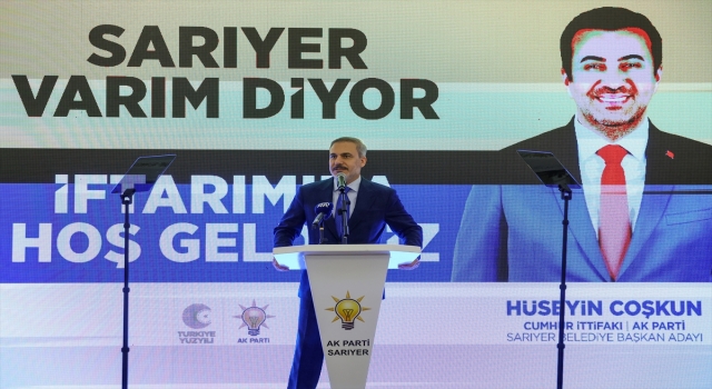 Dışişleri Bakanı Fidan, Sarıyer’de vatandaşlara hitap etti: (1)