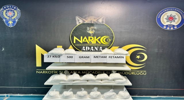 Adana’da 27 kilo 500 gram sentetik uyuşturucu ele geçirildi