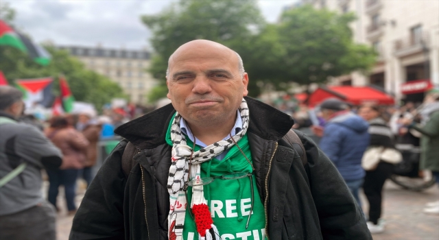 Paris’te Filistin’e destek gösterisi düzenlendi