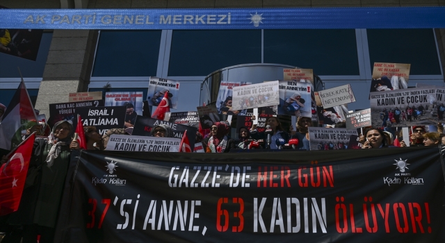AK Parti Kadın Kolları, 81 ilde İsrail’i protesto etti