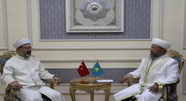 Diyanet İşleri Başkanı Erbaş’tan Kazakistan Müslümanları Dini İdaresi Başkanı Taganuly’e ziyaret