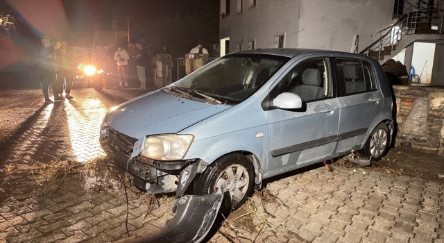 Bodrum’da kuvvetli sağanak nedeniyle evleri su bastı