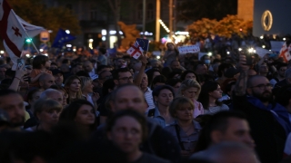 Gürcistan’da, ”yabancı etkinin şeffaflığı” yasa tasarısı karşıtı gösteride arbede yaşandı