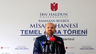 Bilal Erdoğan, İHÜ Ramazan Bülbül Misafirhanesi’nin temel atma töreninde konuştu: