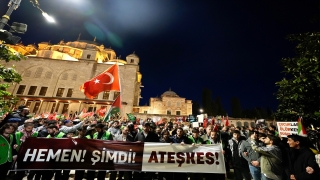 Fatih Camisi’nden Edirnekapı’ya Filistin’e destek yürüyüşü